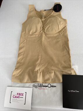 NEW Woman Ocean Slimming Cami Shaper 3-in-1 Shapewear Classic Beige Size XL $79